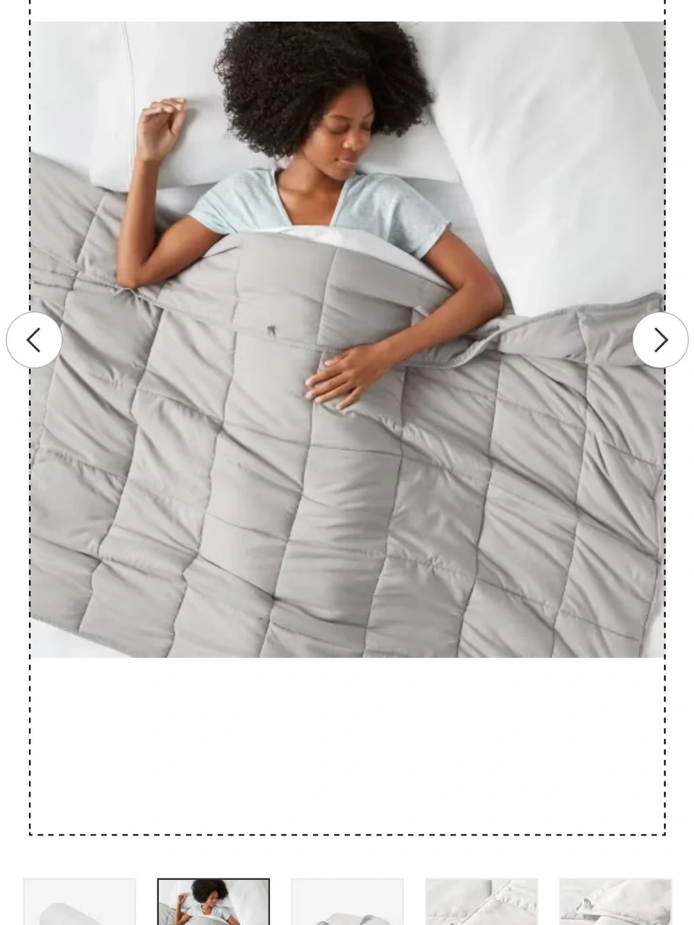 Target Light Gray Quilted Weighted Blanket